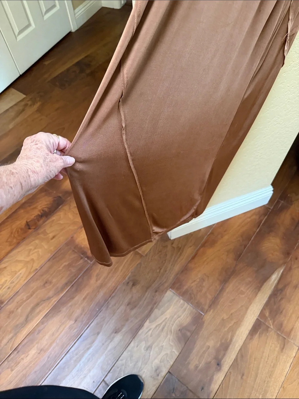 Free People Rust Brown Panel Maxi Skirt